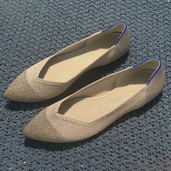 Rothy's The Point Gray and Silver Flats - Picture 8 of 8